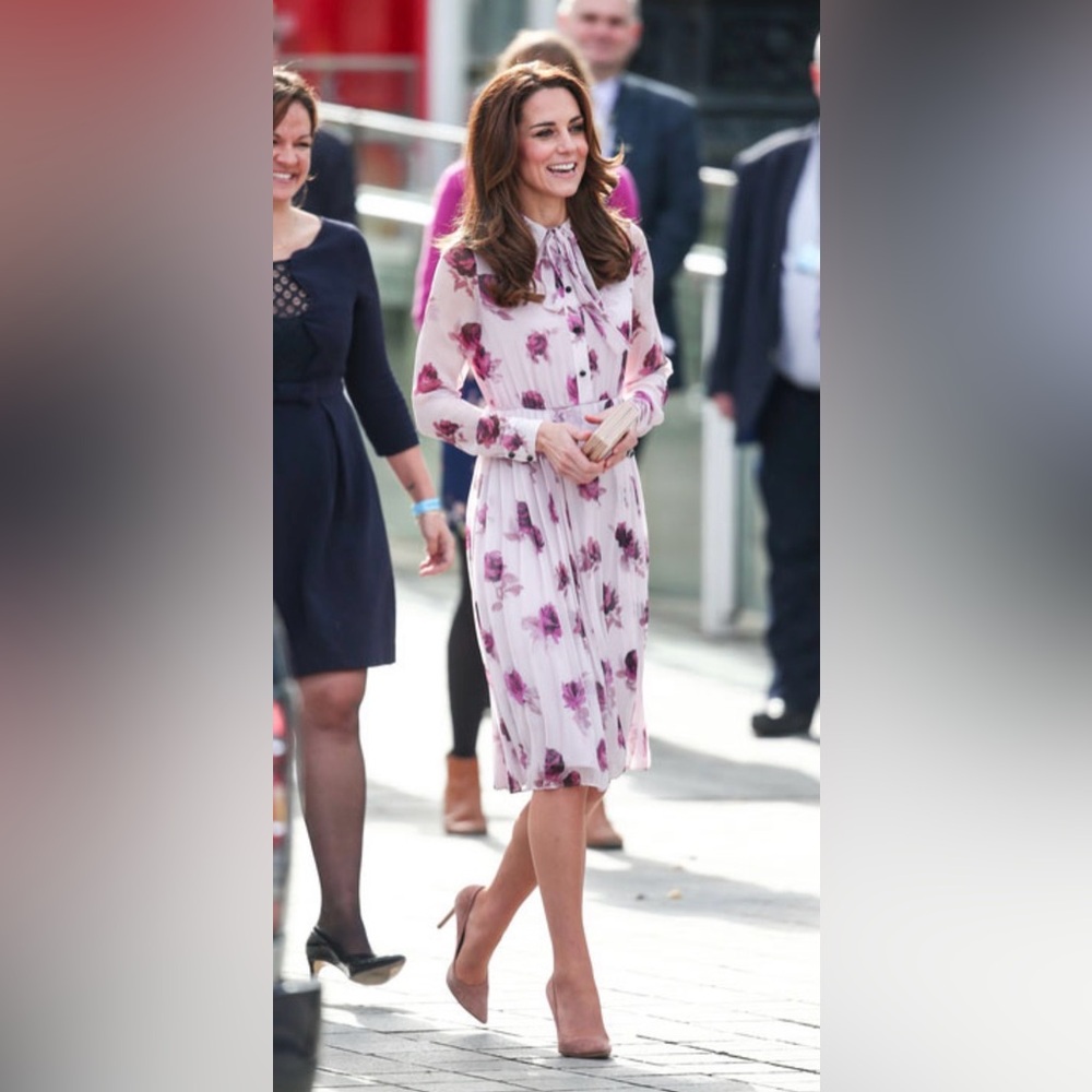 Kate Spade Pink Floral Long Sleeve Dress